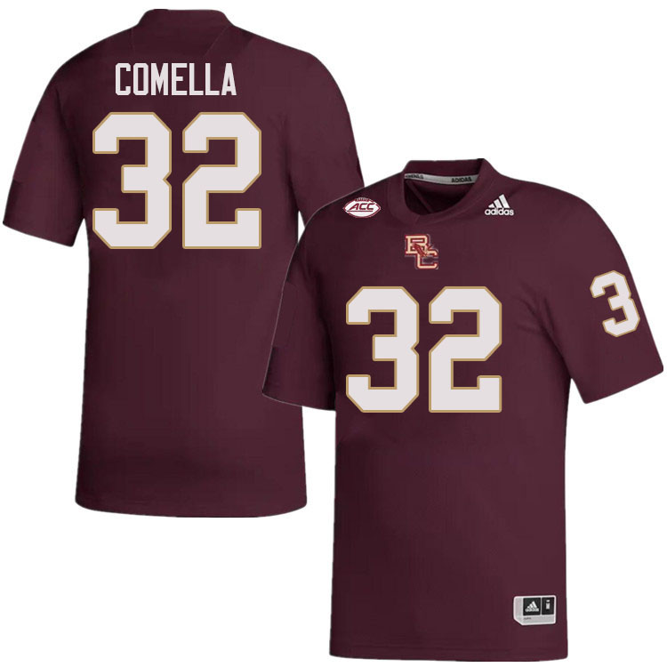 Boston College Eagles #32 Charlie Comella College Football Jerseys Stitched-Maroon